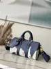 Дизайнерская роскошная дорожная сумка Eclipse Keepall Bandouliere 25 Blue Crossbody Двойные сумки через плечо 7A Лучшее качество высокой вместимости для мужчин и женщин M46804