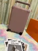 Valigia da volo classica in stile ondulato dell'acqua valigia trolley creativa a quattro ruote valigetta da imbarco con serratura doganale in pelle scolorita grande rosa nero goffrato