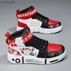 Athletic Outdoor 2022 Nya höstbarn Brand Shoes Boy High Top Leather Kids Casual Shoes bekväm tonåring Sportskor pojkar barn sneakersl231017