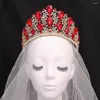 Pinces à cheveux Forêt de luxe Big AB Couleur Cristal Couronne de mariée Princesse Fleur Diadèmes Strass Pageant Diadème Robe de mariée Accessoires