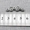 Piedras preciosas sueltas, 8 piezas de cuentas espaciadoras de barril de tambor de plata de ley 925 para pulsera de collar de 6 mm