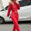 Damen-Trenchcoats, dick, warm, Skianzug, Damen, winddicht, Ski- und Snowboard-Jacke, Hosen-Set, weibliche Schneekostüme, Damen-Baumwolle