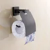 Juego de accesorios para baño, caja enrolladora de papel de bronce negro, toallero, soporte para inodoro de acero inoxidable europeo, accesorios de baño de montaje en pared