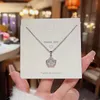 Anhänger Halsketten 3D Lucky Little Zirkon Krone Liebe Herz Muttertag Geschenk Halskette Frau Mädchen Hochzeit Segen Schmuck