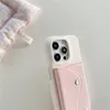 Luksusowy naszyjnik dżinsy vogue case na iPhone 15 plus 14 13 12 11 Pro Max xr xs Solidne stylowe paski na kartę karty Lithi skórzane portfel z ziarnem