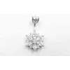 Belly Button Ring Real 925 Sterling Women Flower Zircon Clear Stones Jewelry Pure Silver Body Piercing299D