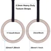 Gymnastic Rings 28/32mm Wood Gymnastics Gym Rings with 4.5m Adjustable Straps for Home Gym Crossfit Pull Up Full Body Strength Muscle Training 231016