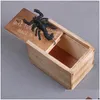 Partybevorzugung, Partybevorzugung, schockierende, gruselige Streichsachen, Gruselbox, Halloween-Dekoration, harmlose Überraschungsspielzeuge aus Holz, Geschenk zum Aprilscherz 1 Dh9Qs