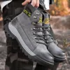 Boots Toe 2024 Men Cap 529 Anti-Collision Shoes Locomotive Ankel Fashion for Outdoor Mane Boots Military 945