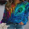 Knits Tees Sweater Temu Dames New Independent 2023 Ronde hals Verenprint