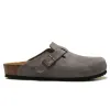 Arizona hombres mujeres diseñador diapositivas zuecos sandalias Boston plantilla suave gamuza cuero taupe mocha visón tomillo moda para hombre Scuffs zapatillas al aire libre zapatos