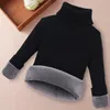 Pull Pulls d'hiver enfants bébé adolescents garçons pull filles col roulé épaissir chaud enfants vêtements veste pull 8 10 12 14 ans 231017