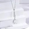 Pendant Necklaces 925 Sterling Silver Necklace for Women Men Chains Jewelry K Gold Luxury Water Drops Chain Diamond Star Girl Y2k Accessories 231017
