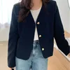 Women's Suits WDMSNA Chic Autumn Simple V-neck Women Blazer Love Three Button Loose Double Pocket Blazers Long Sleeve Suit Jacket For