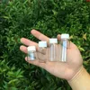 8cc 15cc 20cc 25cc Cute Glass Bottles With White Plastic Cap Transparent Vials Jars 50pcsgood qty Pwdgw