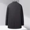 Misto lana da uomo Inverno Stile orientale Uomo Grigio Nero Caldo misto soprabito Colletto alla coreana Addensare design trapuntato Cashmere Cappotto basic Abiti 231017