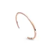 Authentic 925 Sterling Silver Bracelet Rose Gold Signature I-D Bangle Fit Women Bead Charm Diy Fashion Jewelry pandora257s