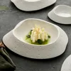 Assiettes plats circulaires en céramique soupe pâtes salades Desserts famille El Restaurant spécialité couverts