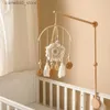 Mobiles# BELD BELL Wood Mobile Toddler Ratchles Toys Crib Bell Rattles Boho Style Muzyka