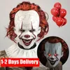 LED Joker Mask Mask Mask Horror Devil Mask Halloween Cosplay حفلة قناع كامل