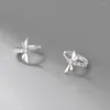 Hoop Earrings 925 Sterling Silver Dragonfly Ear Buckle For Girls Elegant Animal Lady Korean Fashion Earring Summer Jewelry Wholesale