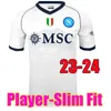 23 24 NAPOLI camisas de futebol KVARATSKHELIA Nápoles OSIMHEN camisa de futebol 2023 2024 ZIELINSKI INSIGNE MERTENS uniforme aldult kids kit LOZANO