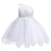 Robes de fille princesse enfants robe de fête bébé broderie mariage formel pour tutu vêtements enfants v design sans dos 6m 2 4 6t