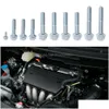 Rostfritt K-serie växellåda Bult Metal Hard Engine Screw Rustproof Skruvar SET FÖR HONDA ACURA K20 K24 PQY-EMK14-K Drop Leverans