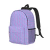 Zaino Zaini astratti rosa e blu Zaino per adolescenti Borse da scuola per studenti casual Zaino per laptop Borsa a tracolla di grande capacità