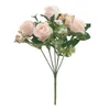 Dekorativa blommor konstgjorda rosen långvarig realistisk blommedekor för bröllopsfest Vackert PO-propbord
