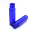 Cobalt Blue 10 Ml Glass RollOn Bottles With Stainless Steel Roller Ball Perfume Essential Oil Massage Thick Glass Container Portable ZZ