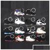 Keychains Lanyards Wholesale Designer Mini Sile Sneaker Keychain Men Women Kids Key Ring Gift Shoes Handbag Chain Dhtut