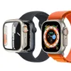 Apple Watch Ultra 2 시리즈 9 49mm 스마트 워치 해양 스트랩 스마트 워치 스포츠 스포츠 시계 무선 충전 스트랩 박스 보호 커버 케이스