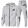 Survêtements pour hommes 2023 Marque Imprimé Commerce Extérieur Sports Ensembles Casual Sweat Pull Mode Zipper Costume Survêtement Femmes Survêtement