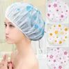 Bonnets de douche 10 pièces chapeau de bain bonnet de douche élastique accessoires de salle de bain bain réutilisable couleurs aléatoires bonnet de cheveux étanche 231013