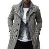 Misturas de lã masculina Mens Casaco Jaqueta de Inverno Homens Sobretudo Roupas Quentes Lã Outwear Longo Preto Branco Manta Misturas Cardigan Casaco Masculino Plus Size S-3XL 231017