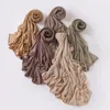 Lenços macio elástico cor sólida headwraps longo lenço de cabelo bandana respirável turbante jersey malha estiramento rugas pescoço simples