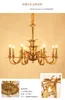 Pendant Lamps All Copper Chandelier Villa Living Room Luxury Atmosphere Bedroom Dining Retro Porch Study