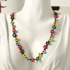 Choker Good Rice Bead Kleurrijke Chrysanthemum Blossom Beads Vergulde ketting Fris en veelzijdig ontwerp Mode Kraagaccessoires