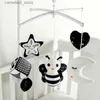 Mobiles # bébé berceau cloche Animal boîte à musique noir et blanc lit jouet hochets jouets 0-12 mois infantile Q231017