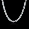Correntes clássico 925 colares de prata esterlina para mulher homens 20 polegadas requintado simples círculo torcido moda jóias presentes de natal