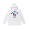 Mens hoodie designer pithecanthropus hoodie gradvis kamouflage logotyp tryckt hoodie kvinnor svartvita två färger flerstil valfritt