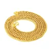 Naszyjniki wiszące 8 mm 22K Złota wypełniająca naszyjnik biżuteria dla mężczyzn Kobiety Bijoux femme collare mujer naszyjnik solid bizuteria 231017