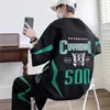 Parcours pour hommes Japan Korean Sports Set Summer Fashion Brand Handsome Loose Short à manches longues Pantalons Long Pantalons Sports Youth Sports Two Piece