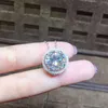 Enorme ciondolo con diamante moissanite da 5 ct, vero argento sterling 925, collana con pendenti per matrimonio, festa, per le donne, gioielleria raffinata, regalo277t