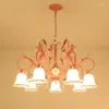 Hanglampen Amerikaanse landelijke woonkamer kroonluchter roze prinses lamp Koreaanse warme eetkamer creatieve persoonlijkheid kristal