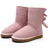 Designer Australie Ultra Bottes Classique Hiver En Peau De Mouton Shearling Femmes Plate-forme D'hiver Fourrure Chaud Véritable Triple Cuir En Peau De Mouton En Peluche Haut Top Pantoufles De Laine