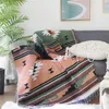 Decken Böhmische karierte Decke für Schlafsofa, dekorative Decken, Outdoor-Camping-Picknickdecke, Boho-Sofabezug, Überwurfdecke mit Quaste 231013