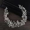 Tiaras ailibride pearl crystal pannband bröllop hår vinstockar tiara pannband brud huvudstycke brud hår smycken bröllop hår accessor320z