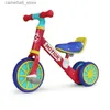 Cyklar Ride-ons Mini Balance Bike For Kids Tricycle Multifunctional Bicycle 2-5 Årlig baby Övning Ridning Dubbelvagn Q231017